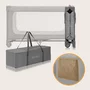 Patut pliant, Lionelo, Jasmin Easy Fold, Pana la 15 kg, Usor de pliat, Cu doua nivele, Cu saltea ergonomica T25, Cu intrare laterala cu fermoar, 2 roti cu frana, 123 x 67 cm, Conform cu EN 716, 0-36 luni, Gri - 29