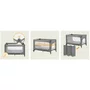 Patut pliant, Lionelo, Jasmin Easy Fold, Pana la 15 kg, Usor de pliat, Cu doua nivele, Cu saltea ergonomica T25, Cu intrare laterala cu fermoar, 2 roti cu frana, 123 x 67 cm, Conform cu EN 716, 0-36 luni, Gri - 30
