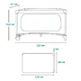 Patut pliant, Lionelo, Jasmin Easy Fold, Pana la 15 kg, Usor de pliat, Cu doua nivele, Cu saltea ergonomica T25, Cu intrare laterala cu fermoar, 2 roti cu frana, 123 x 67 cm, Conform cu EN 716, 0-36 luni, Gri - 32