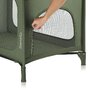Patut pliant, Lionelo, Jasmin Easy Fold, Pana la 15 kg, Usor de pliat, Cu doua nivele, Cu saltea ergonomica T25, Cu intrare laterala cu fermoar, 2 roti cu frana, 123 x 67 cm, Conform cu EN 716, 0-36 luni, Verde - 13