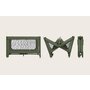 Patut pliant, Lionelo, Jasmin Easy Fold, Pana la 15 kg, Usor de pliat, Cu doua nivele, Cu saltea ergonomica T25, Cu intrare laterala cu fermoar, 2 roti cu frana, 123 x 67 cm, Conform cu EN 716, 0-36 luni, Verde - 23