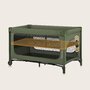 Patut pliant, Lionelo, Jasmin Easy Fold, Pana la 15 kg, Usor de pliat, Cu doua nivele, Cu saltea ergonomica T25, Cu intrare laterala cu fermoar, 2 roti cu frana, 123 x 67 cm, Conform cu EN 716, 0-36 luni, Verde - 26