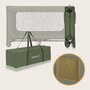 Patut pliant, Lionelo, Jasmin Easy Fold, Pana la 15 kg, Usor de pliat, Cu doua nivele, Cu saltea ergonomica T25, Cu intrare laterala cu fermoar, 2 roti cu frana, 123 x 67 cm, Conform cu EN 716, 0-36 luni, Verde - 31