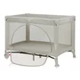 Patut pliant, Lionelo, Laura, 102 x 74 cm, Cu doua nivele, Functie de tarc, Cu roti, Include salteluta si geanta de transport, Pereti din plasa, Deschidere laterala, Pana la 15 kg, 0 luni +, Bej - 3