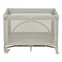 Patut pliant, Lionelo, Laura, 102 x 74 cm, Cu doua nivele, Functie de tarc, Cu roti, Include salteluta si geanta de transport, Pereti din plasa, Deschidere laterala, Pana la 15 kg, 0 luni +, Bej - 6