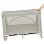 Patut pliant, Lionelo, Laura, 102 x 74 cm, Cu doua nivele, Functie de tarc, Cu roti, Include salteluta si geanta de transport, Pereti din plasa, Deschidere laterala, Pana la 15 kg, 0 luni +, Bej - 8