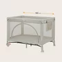 Patut pliant, Lionelo, Laura, 102 x 74 cm, Cu doua nivele, Functie de tarc, Cu roti, Include salteluta si geanta de transport, Pereti din plasa, Deschidere laterala, Pana la 15 kg, 0 luni +, Bej - 13