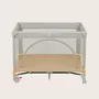 Patut pliant, Lionelo, Laura, 102 x 74 cm, Cu doua nivele, Functie de tarc, Cu roti, Include salteluta si geanta de transport, Pereti din plasa, Deschidere laterala, Pana la 15 kg, 0 luni +, Bej - 14
