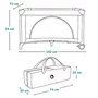 Patut pliant, Lionelo, Laura, 102 x 74 cm, Cu doua nivele, Functie de tarc, Cu roti, Include salteluta si geanta de transport, Pereti din plasa, Deschidere laterala, Pana la 15 kg, 0 luni +, Bej - 30