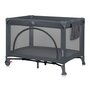 Patut pliant, Lionelo, Laura, 102 x 74 cm, Cu doua nivele, Functie de tarc, Cu roti, Include salteluta si geanta de transport, Pereti din plasa, Deschidere laterala, Pana la 15 kg, 0 luni +, Gri - 4