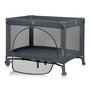Patut pliant, Lionelo, Laura, 102 x 74 cm, Cu doua nivele, Functie de tarc, Cu roti, Include salteluta si geanta de transport, Pereti din plasa, Deschidere laterala, Pana la 15 kg, 0 luni +, Gri - 3