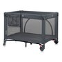 Patut pliant, Lionelo, Laura, 102 x 74 cm, Cu doua nivele, Functie de tarc, Cu roti, Include salteluta si geanta de transport, Pereti din plasa, Deschidere laterala, Pana la 15 kg, 0 luni +, Gri - 5