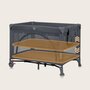 Patut pliant, Lionelo, Laura, 102 x 74 cm, Cu doua nivele, Functie de tarc, Cu roti, Include salteluta si geanta de transport, Pereti din plasa, Deschidere laterala, Pana la 15 kg, 0 luni +, Gri - 11