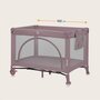 Patut pliant, Lionelo, Laura, 102 x 74 cm, Cu doua nivele, Functie de tarc, Cu roti, Include salteluta si geanta de transport, Pereti din plasa, Deschidere laterala, Pana la 15 kg, 0 luni +, Roz - 8