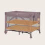Patut pliant, Lionelo, Laura, 102 x 74 cm, Cu doua nivele, Functie de tarc, Cu roti, Include salteluta si geanta de transport, Pereti din plasa, Deschidere laterala, Pana la 15 kg, 0 luni +, Roz - 12