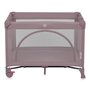 Patut pliant, Lionelo, Laura, 102 x 74 cm, Cu doua nivele, Functie de tarc, Cu roti, Include salteluta si geanta de transport, Pereti din plasa, Deschidere laterala, Pana la 15 kg, 0 luni +, Roz - 4