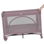 Patut pliant, Lionelo, Laura, 102 x 74 cm, Cu doua nivele, Functie de tarc, Cu roti, Include salteluta si geanta de transport, Pereti din plasa, Deschidere laterala, Pana la 15 kg, 0 luni +, Roz - 8