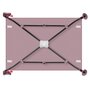 Patut pliant, Lionelo, Laura, 102 x 74 cm, Cu doua nivele, Functie de tarc, Cu roti, Include salteluta si geanta de transport, Pereti din plasa, Deschidere laterala, Pana la 15 kg, 0 luni +, Roz - 20