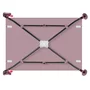 Patut pliant, Lionelo, Laura, 102 x 74 cm, Cu doua nivele, Functie de tarc, Cu roti, Include salteluta si geanta de transport, Pereti din plasa, Deschidere laterala, Pana la 15 kg, 0 luni +, Roz - 21