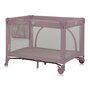 Patut pliant, Lionelo, Laura, 102 x 74 cm, Cu doua nivele, Functie de tarc, Cu roti, Include salteluta si geanta de transport, Pereti din plasa, Deschidere laterala, Pana la 15 kg, 0 luni +, Roz - 5