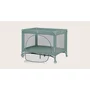 Patut pliant, Lionelo, Laura, 102 x 74 cm, Cu doua nivele, Functie de tarc, Cu roti, Include salteluta si geanta de transport, Pereti din plasa, Deschidere laterala, Pana la 15 kg, 0 luni +, Verde - 19