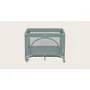 Patut pliant, Lionelo, Laura, 102 x 74 cm, Cu doua nivele, Functie de tarc, Cu roti, Include salteluta si geanta de transport, Pereti din plasa, Deschidere laterala, Pana la 15 kg, 0 luni +, Verde - 9