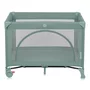 Patut pliant, Lionelo, Laura, 102 x 74 cm, Cu doua nivele, Functie de tarc, Cu roti, Include salteluta si geanta de transport, Pereti din plasa, Deschidere laterala, Pana la 15 kg, 0 luni +, Verde - 5