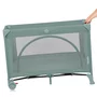 Patut pliant, Lionelo, Laura, 102 x 74 cm, Cu doua nivele, Functie de tarc, Cu roti, Include salteluta si geanta de transport, Pereti din plasa, Deschidere laterala, Pana la 15 kg, 0 luni +, Verde - 8