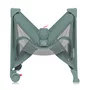 Patut pliant, Lionelo, Laura, 102 x 74 cm, Cu doua nivele, Functie de tarc, Cu roti, Include salteluta si geanta de transport, Pereti din plasa, Deschidere laterala, Pana la 15 kg, 0 luni +, Verde - 15