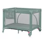 Patut pliant, Lionelo, Laura, 102 x 74 cm, Cu doua nivele, Functie de tarc, Cu roti, Include salteluta si geanta de transport, Pereti din plasa, Deschidere laterala, Pana la 15 kg, 0 luni +, Verde - 7