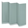 Patut pliant, Lionelo, Laura, 102 x 74 cm, Cu doua nivele, Functie de tarc, Cu roti, Include salteluta si geanta de transport, Pereti din plasa, Deschidere laterala, Pana la 15 kg, 0 luni +, Verde - 22