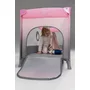 Patut pliant, Lionelo, Stefi, Cu un nivel, Cu intrare laterala cu fermoar, 2 roti, 120x60 cm, Conform cu standardul european de securitate EN 716, Albastru - 22