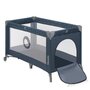 Patut pliant, Lionelo, Stefi, Cu un nivel, Cu intrare laterala cu fermoar, 2 roti, 120x60 cm, Conform cu standardul european de securitate EN 716, Albastru