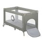 Patut pliant, Lionelo, Stefi, Cu un nivel, Cu intrare laterala cu fermoar, 2 roti, 120x60 cm, Conform cu standardul european de securitate EN 716, Bej