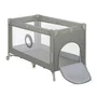 Patut pliant, Lionelo, Stefi, Cu un nivel, Cu intrare laterala cu fermoar, 2 roti, 120x60 cm, Conform cu standardul european de securitate EN 716, Bej