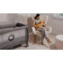 Patut pliant, Lionelo, Stefi Plus, Cu doua nivele, Cu intrare laterala cu fermoar, 2 roti, 120 x 60 cm, Conform cu standardul european de securitate EN 716, Bej - 24