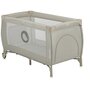 Patut pliant, Lionelo, Stefi Plus, Cu doua nivele, Cu intrare laterala cu fermoar, 2 roti, 120 x 60 cm, Conform cu standardul european de securitate EN 716, Bej - 7