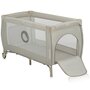 Patut pliant, Lionelo, Stefi Plus, Cu doua nivele, Cu intrare laterala cu fermoar, 2 roti, 120 x 60 cm, Conform cu standardul european de securitate EN 716, Bej
