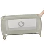 Patut pliant, Lionelo, Stefi Plus, Cu doua nivele, Cu intrare laterala cu fermoar, 2 roti, 120 x 60 cm, Conform cu standardul european de securitate EN 716, Bej - 9