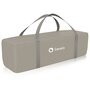Patut pliant, Lionelo, Stefi Plus, Cu doua nivele, Cu intrare laterala cu fermoar, 2 roti, 120 x 60 cm, Conform cu standardul european de securitate EN 716, Bej - 11