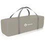 Patut pliant, Lionelo, Stefi Plus, Cu doua nivele, Cu intrare laterala cu fermoar, 2 roti, 120 x 60 cm, Conform cu standardul european de securitate EN 716, Bej - 12