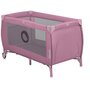Patut pliant, Lionelo, Stefi Plus, Cu doua nivele, Cu intrare laterala cu fermoar, 2 roti, 120 x 60 cm, Conform cu standardul european de securitate EN 716, Roz - 7