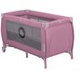 Patut pliant, Lionelo, Stefi Plus, Cu doua nivele, Cu intrare laterala cu fermoar, 2 roti, 120 x 60 cm, Conform cu standardul european de securitate EN 716, Roz - 8