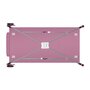 Patut pliant, Lionelo, Stefi Plus, Cu doua nivele, Cu intrare laterala cu fermoar, 2 roti, 120 x 60 cm, Conform cu standardul european de securitate EN 716, Roz - 13