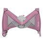 Patut pliant, Lionelo, Stefi Plus, Cu doua nivele, Cu intrare laterala cu fermoar, 2 roti, 120 x 60 cm, Conform cu standardul european de securitate EN 716, Roz - 14