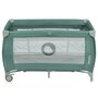  Patut pliant, Lionelo, Stefi Plus, Cu doua nivele, Cu intrare laterala cu fermoar, 2 roti, 120 x 60 cm, Conform cu standardul european de securitate EN 716, Verde Olive