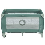  Patut pliant, Lionelo, Stefi Plus, Cu doua nivele, Cu intrare laterala cu fermoar, 2 roti, 120 x 60 cm, Conform cu standardul european de securitate EN 716, Verde Olive