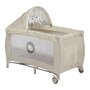 Patut pliant, Lionelo, Sven Plus, 120x60 cm, Cu doua nivele, Cu arcada jucarii, masuta de infasat, vibratii, melodii, conform cu standardele europeane de securitate EN716 si EN12221, Bej Latte - 5