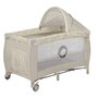 Patut pliant, Lionelo, Sven Plus, 120x60 cm, Cu doua nivele, Cu arcada jucarii, masuta de infasat, vibratii, melodii, conform cu standardele europeane de securitate EN716 si EN12221, Bej Latte - 6