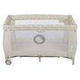 Patut pliant, Lionelo, Sven Plus, 120x60 cm, Cu doua nivele, Cu arcada jucarii, masuta de infasat, vibratii, melodii, conform cu standardele europeane de securitate EN716 si EN12221, Bej Latte - 15